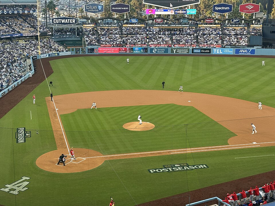 Illustration: National League Probability Matrix: Dodgers 48%, Braves 41%, Brewers 33%